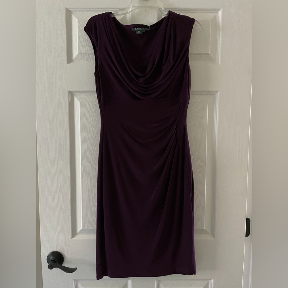 Lauren by Ralph Lauren Plum Cocktail Dress